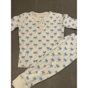 Roberta Roller Rabbit Blue Palm Tree Pajamas 12/18M VGUC